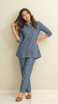 Stylish Denim Co Ord Set for Women - Etiquette Apparel