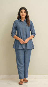 Stylish Denim Co Ord Set for Women - Etiquette Apparel