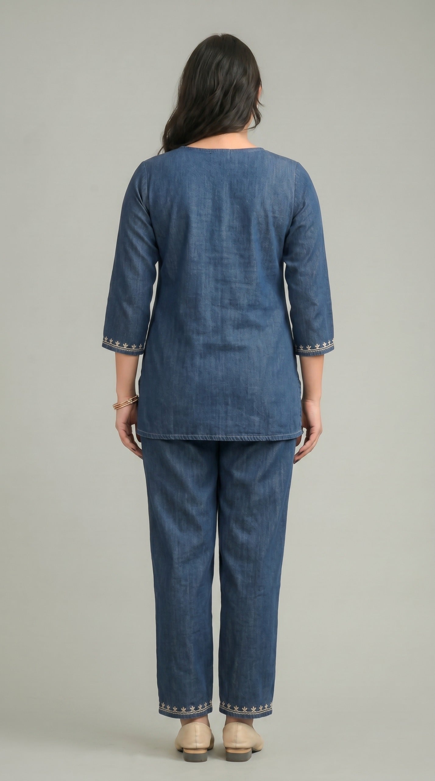 Denim Meets Dori Co-Ord Set - Etiquette Apparel