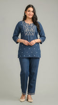 Product Carousel Image 4: Denim Meets Dori Co-Ord Set