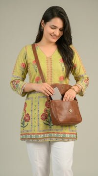 Mughal Green Garden Short Top - Etiquette Apparel