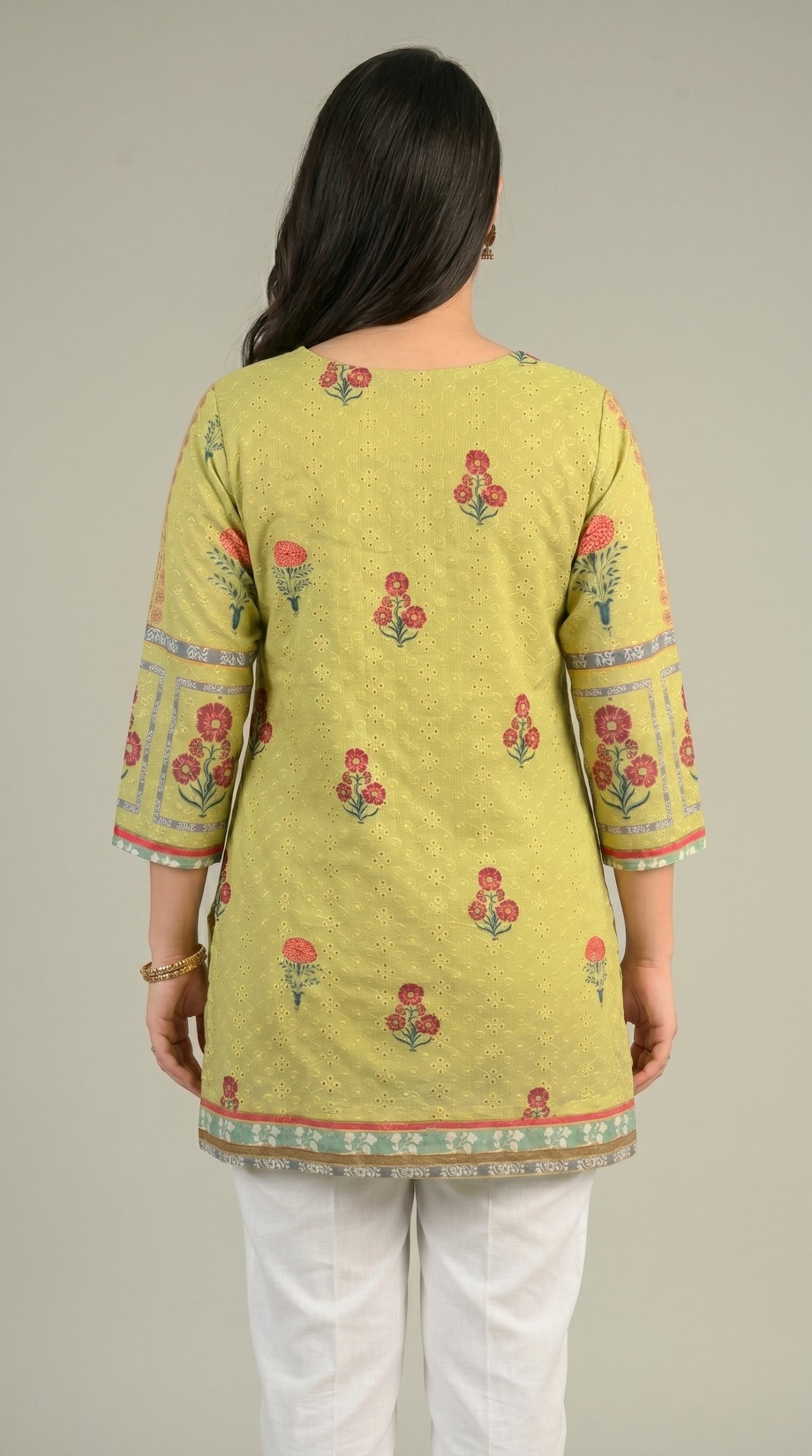 Mughal Green Garden Short Top - Etiquette Apparel