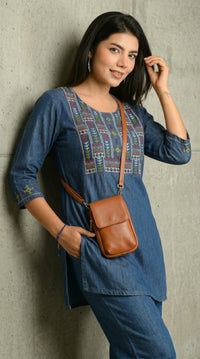 Denim Meets Heritage Co-ord Set - Etiquette Apparel 