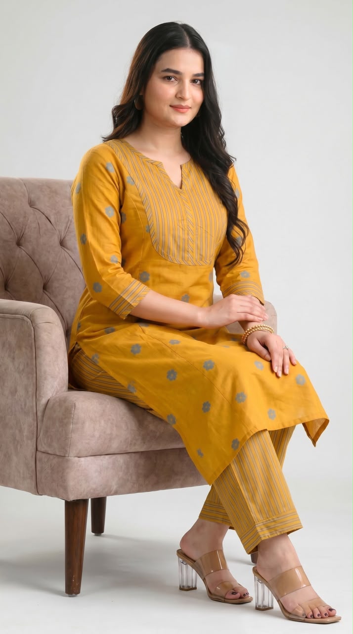 Jamdani Straight Kurta Set - Etiquette Apparel