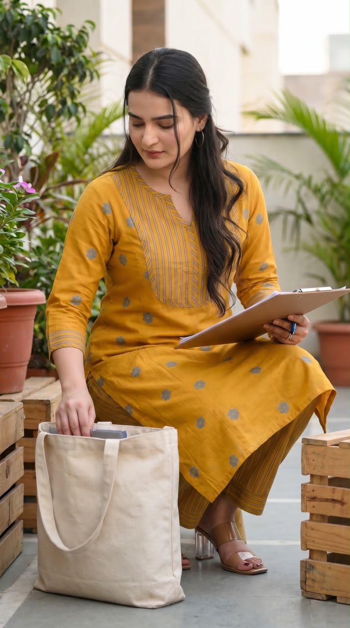 Product Carousel Image 8: Jamdani Straight Kurta Set