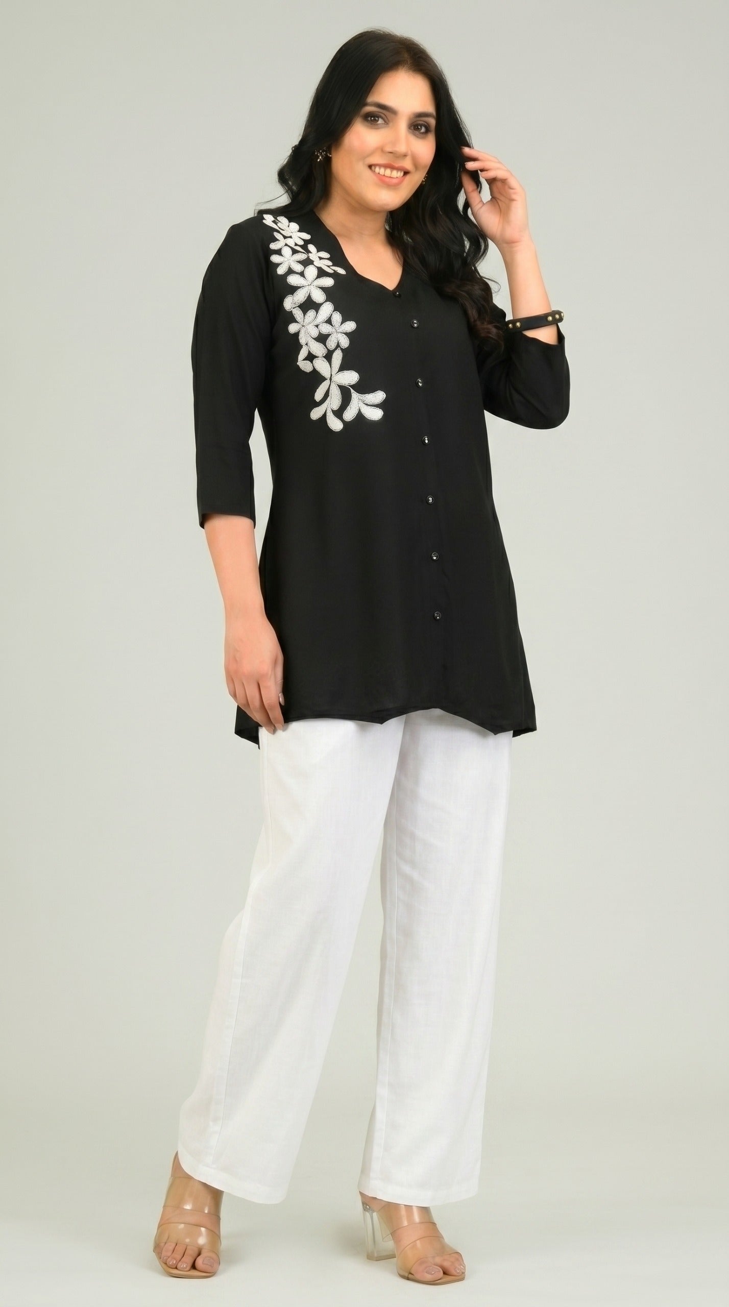 Floral Play Modal Top - Etiquette Apparel