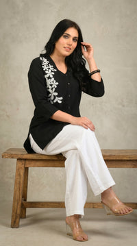 Floral Play Modal Top - Etiquette Apparel