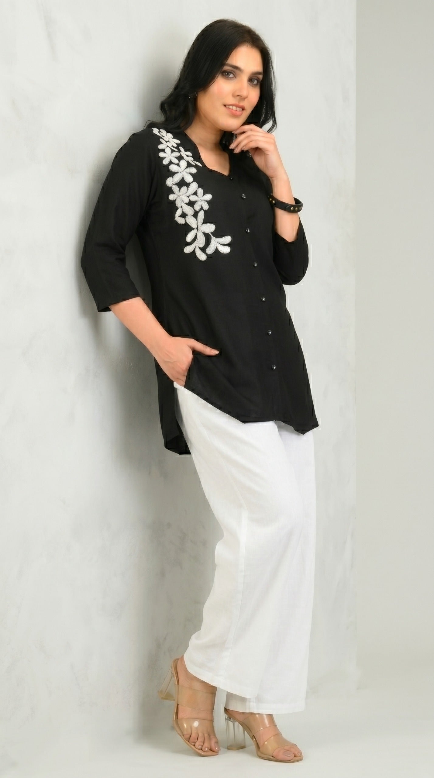 Floral Play Modal Top - Etiquette Apparel