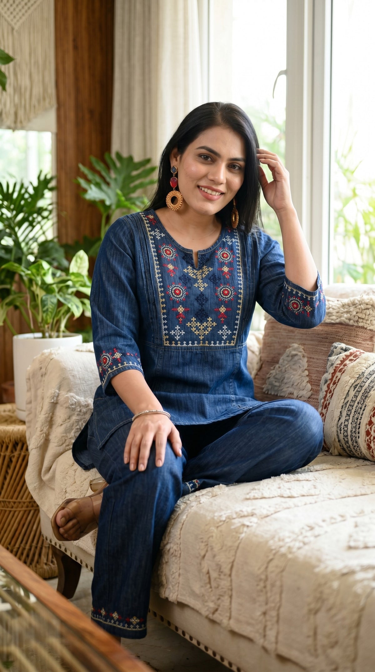 Sindhi Taka Embroidered Co-ord Set - Etiquette Apparel