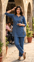 Product Carousel Image 0: Rustic Charm in Denim Co-ord set