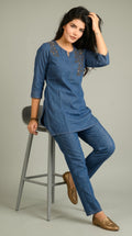 Product Carousel Image 2: Rustic Charm in Denim Co-ord set