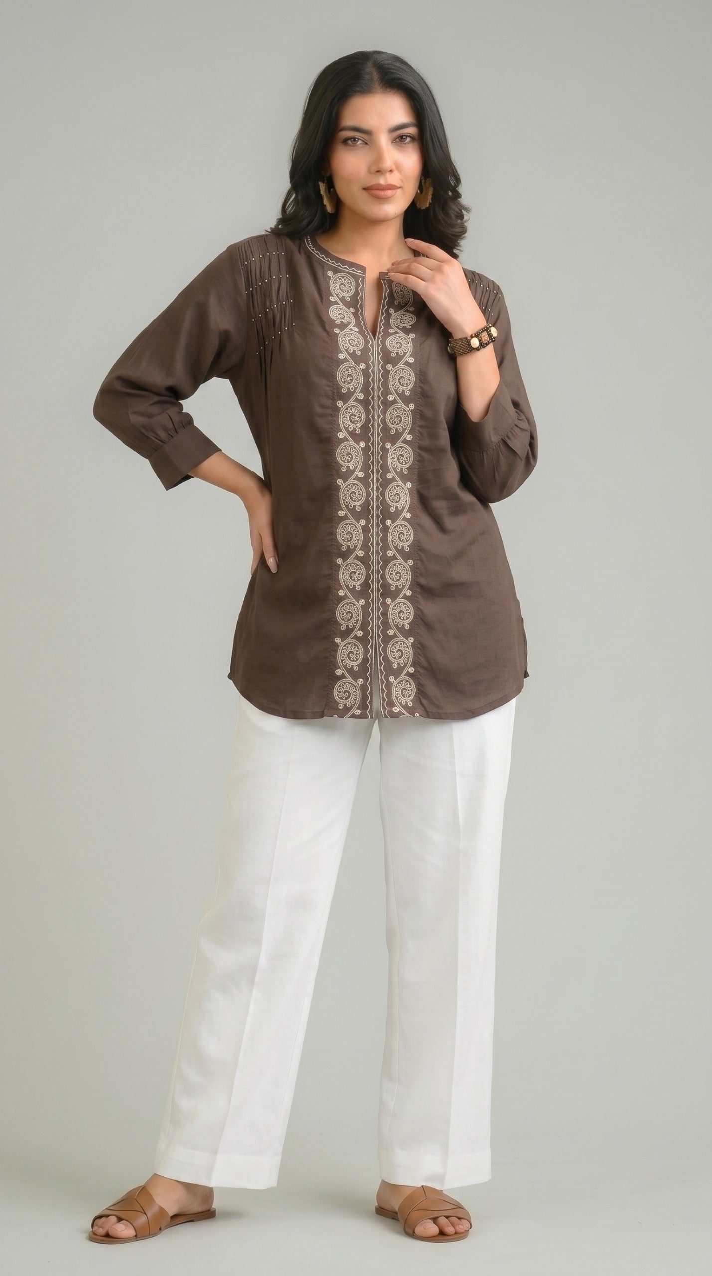 Modern Ease Short Top - Etiquette Apparel