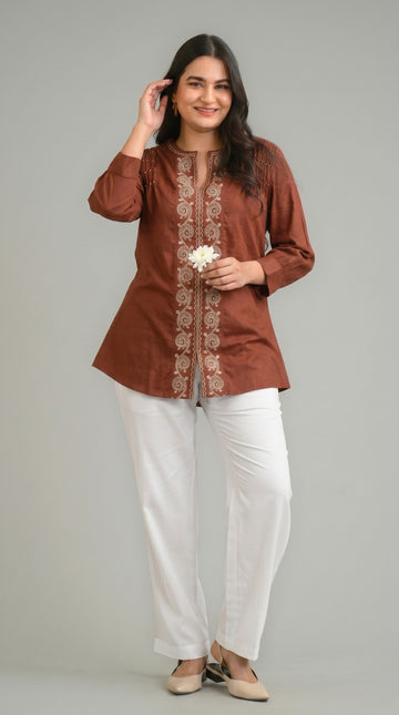 Modern Ease Short Top - Etiquette Apparel