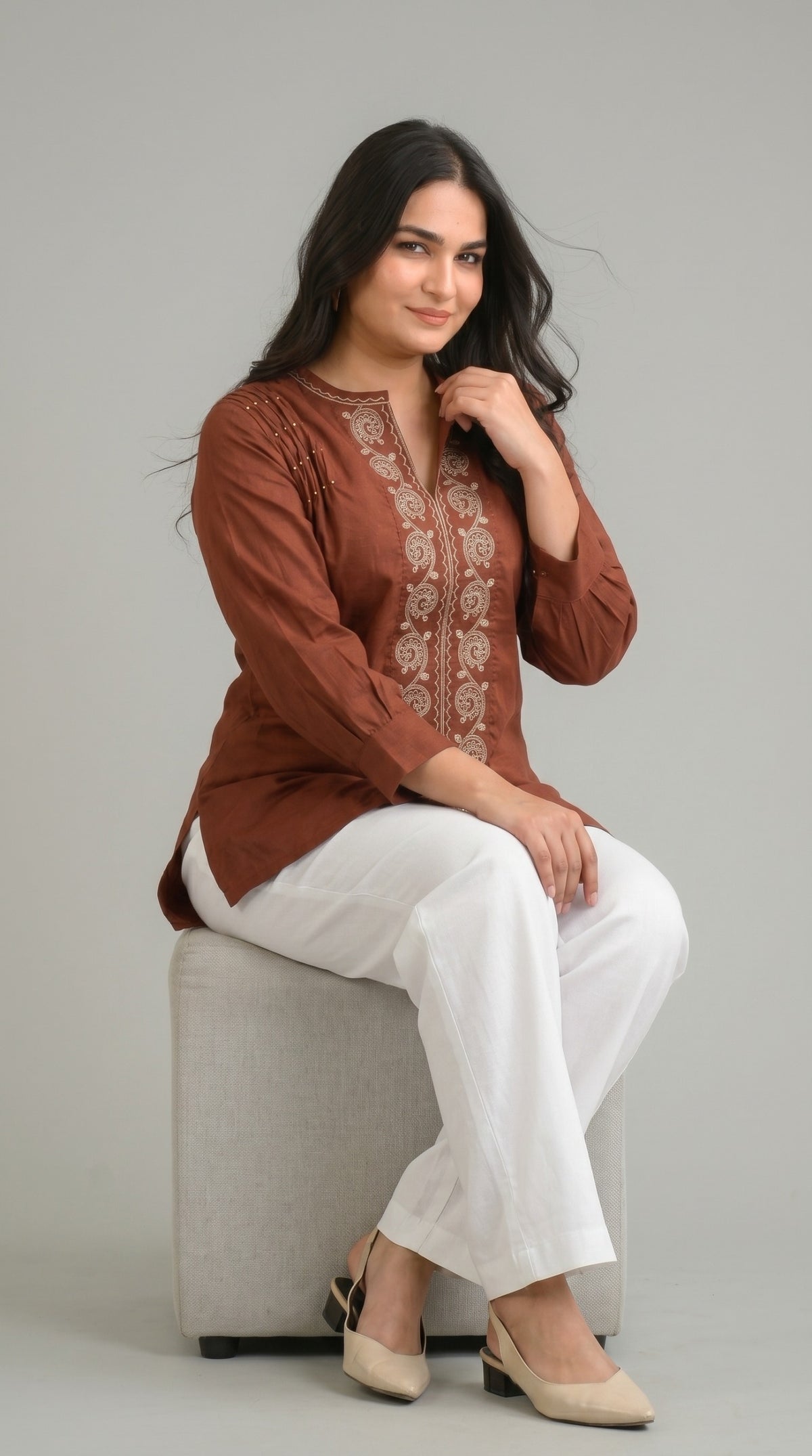 Modern Ease Short Top - Etiquette Apparel