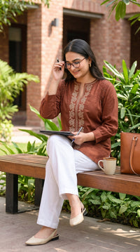 Modern Ease Short Top - Etiquette Apparel