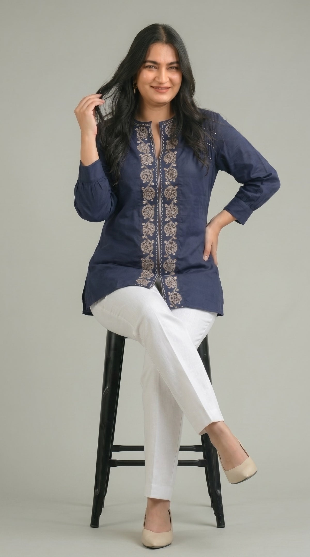 Modern Ease Short Top - Etiquette Apparel