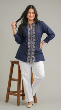 Modern Ease Short Top - Etiquette Apparel