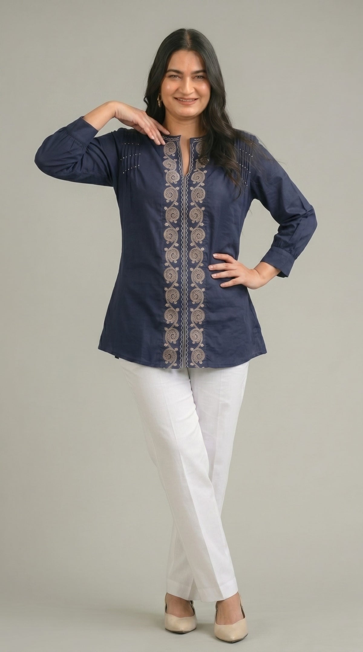 Modern Ease Short Top - Etiquette Apparel