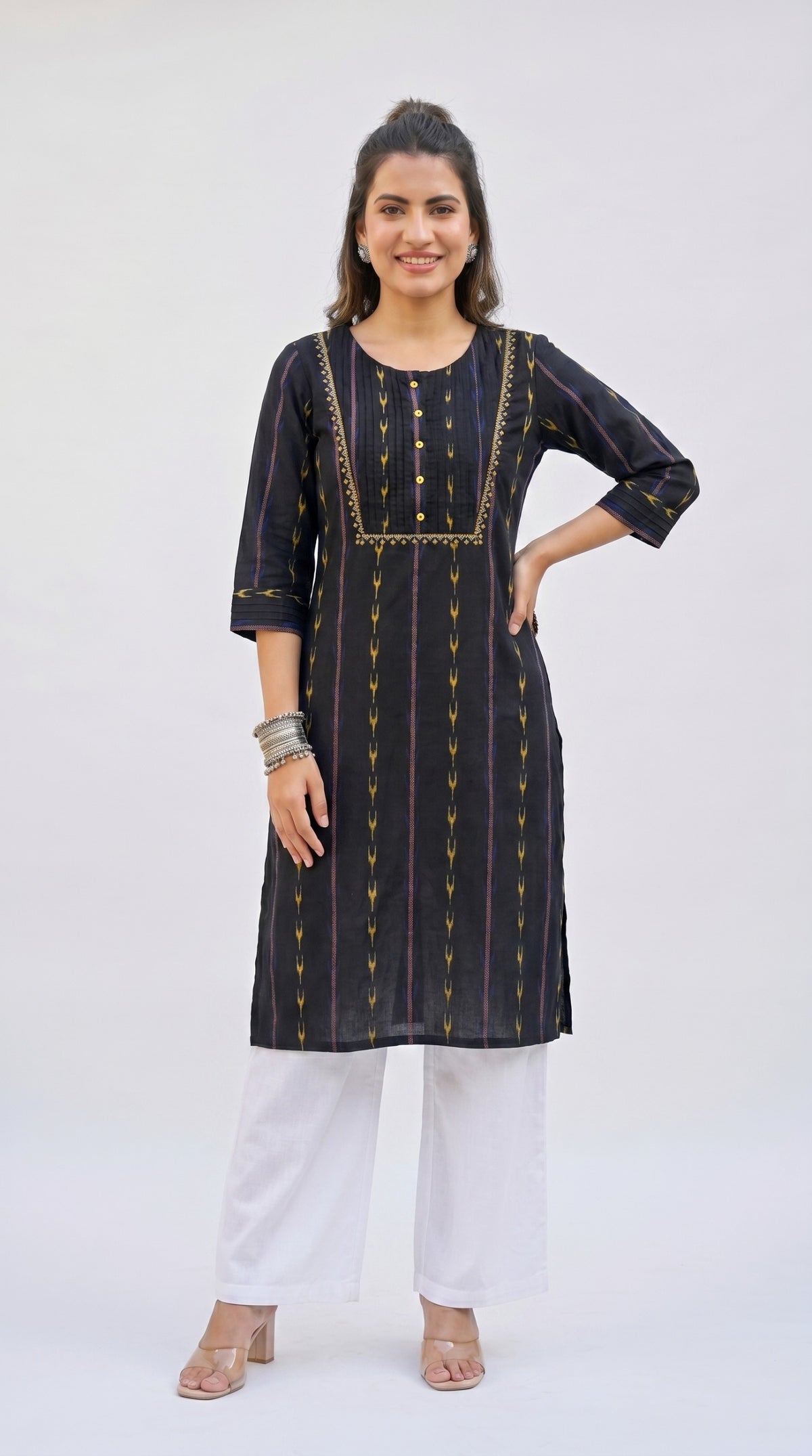 Weaving  in Motion Jamdani Kurta - Etiquette Apparel