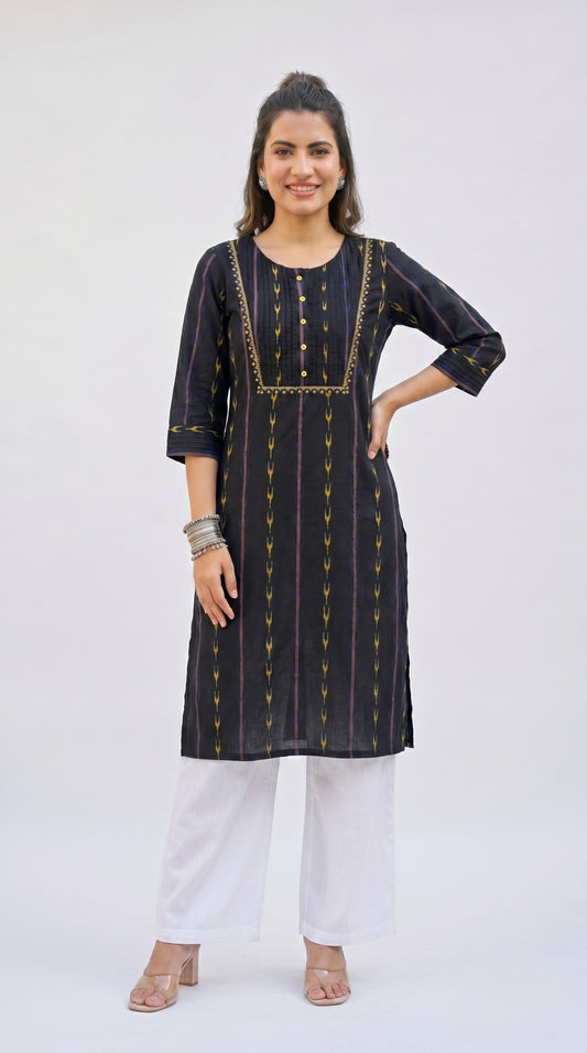 Weaving  in Motion Jamdani Kurta - Etiquette Apparel