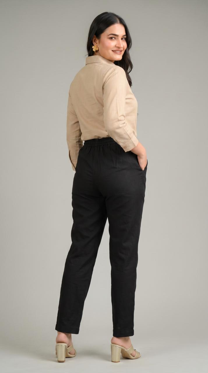 Easy Linen Stretch Pants - Etiquette Apparel