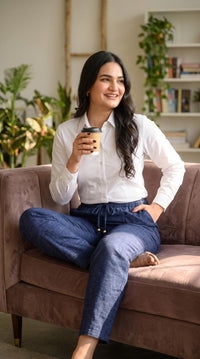 Easy Linen Stretch Pants - Etiquette Apparel