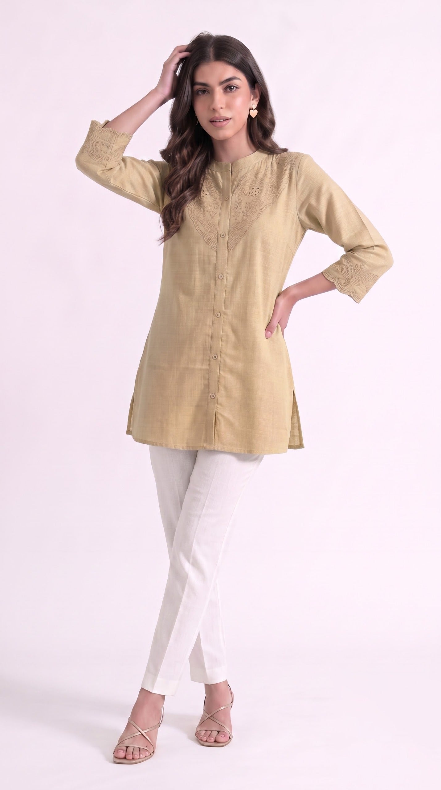 Embroidered Tunic Top - Etiquette Apparel