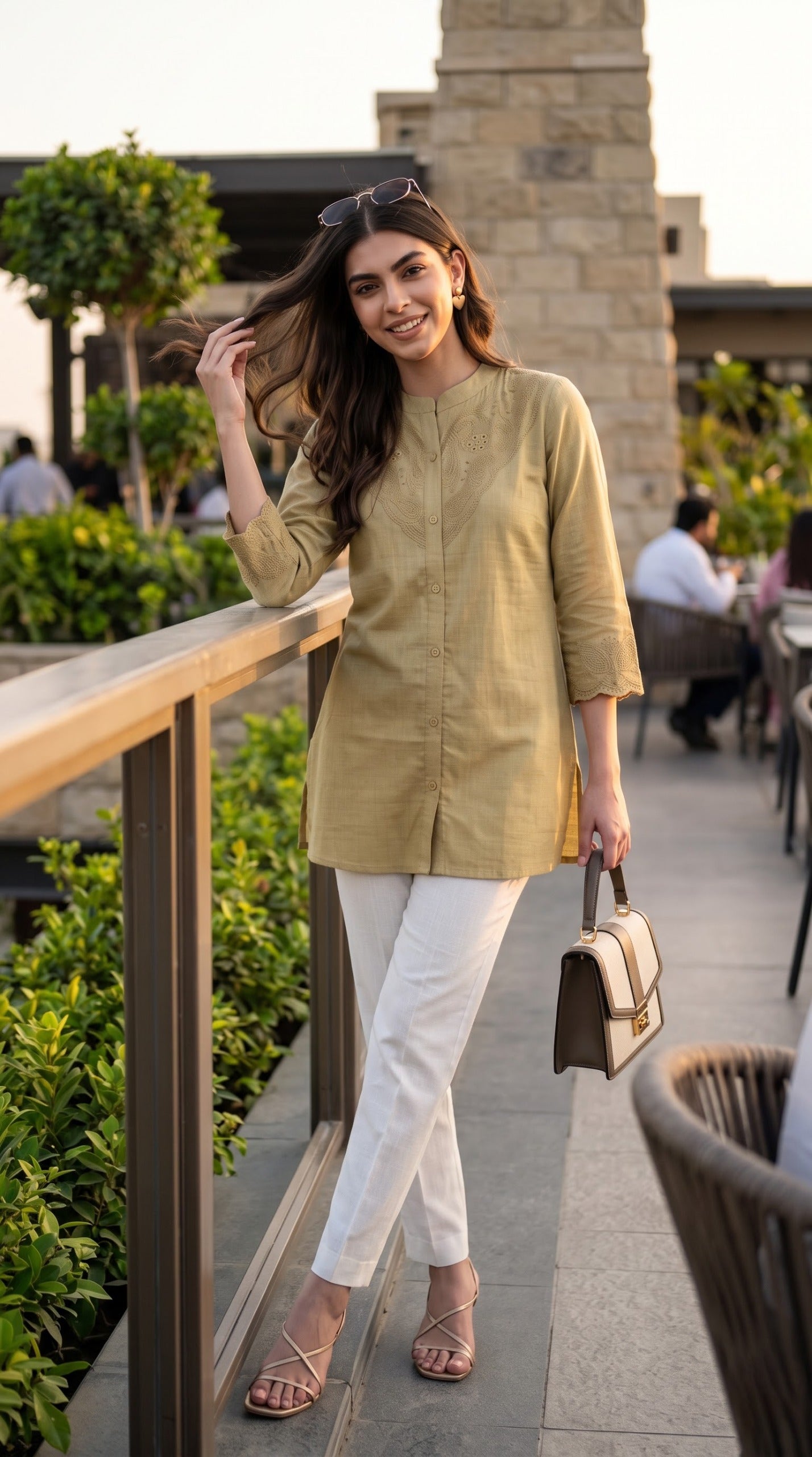 Embroidered Tunic Top - Etiquette Apparel