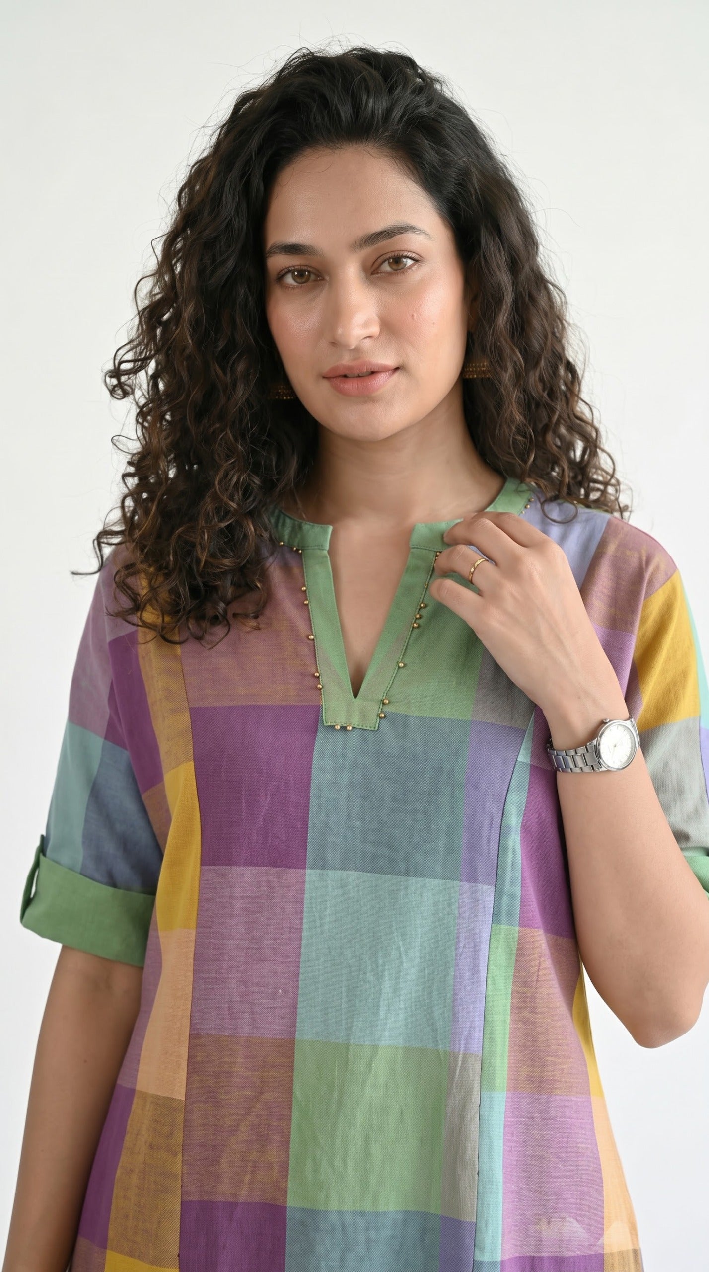 Timeless Madras Checks kurta Set