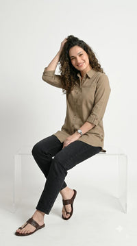 Buttoned Longline Shirt