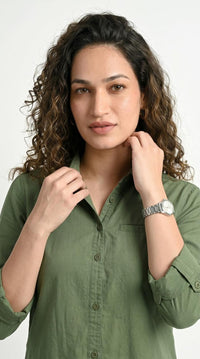 Buttoned Longline Shirt
