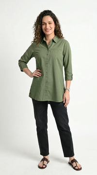 Buttoned Longline Shirt