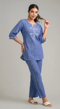 Easy Breezy Denim Co-ord Set - Etiquette Apparel