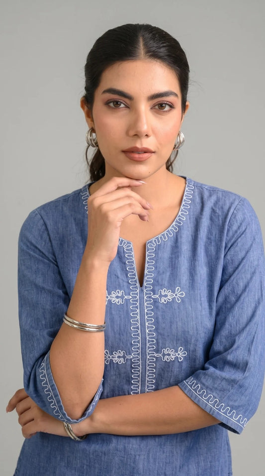 Easy Breezy Denim Co-ord Set - Etiquette Apparel