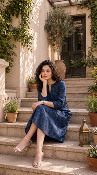 Floral Denim Relaxed Dress