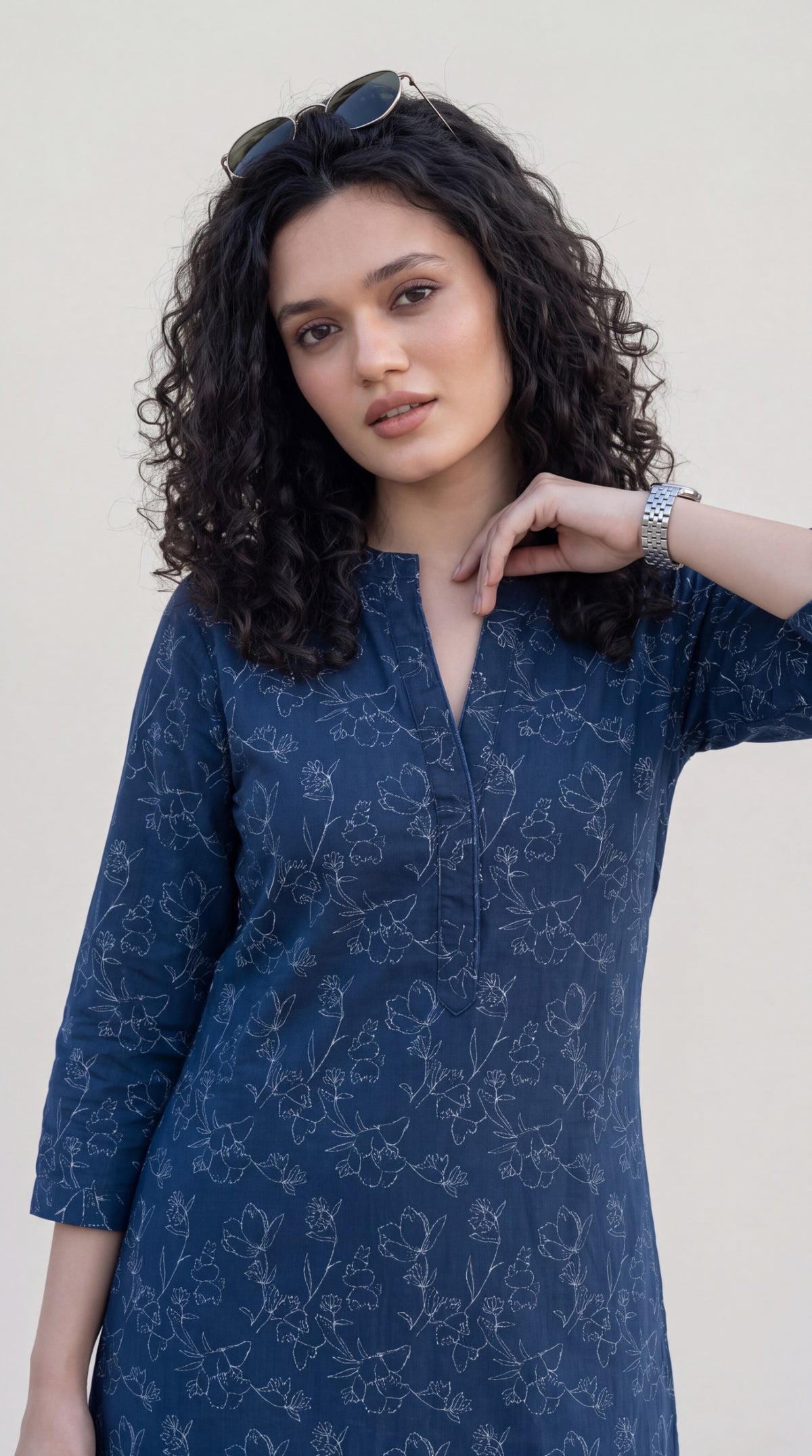 Floral Denim Relaxed Dress