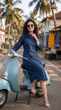 Floral Denim Relaxed Dress