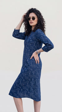 Floral Denim Relaxed Dress