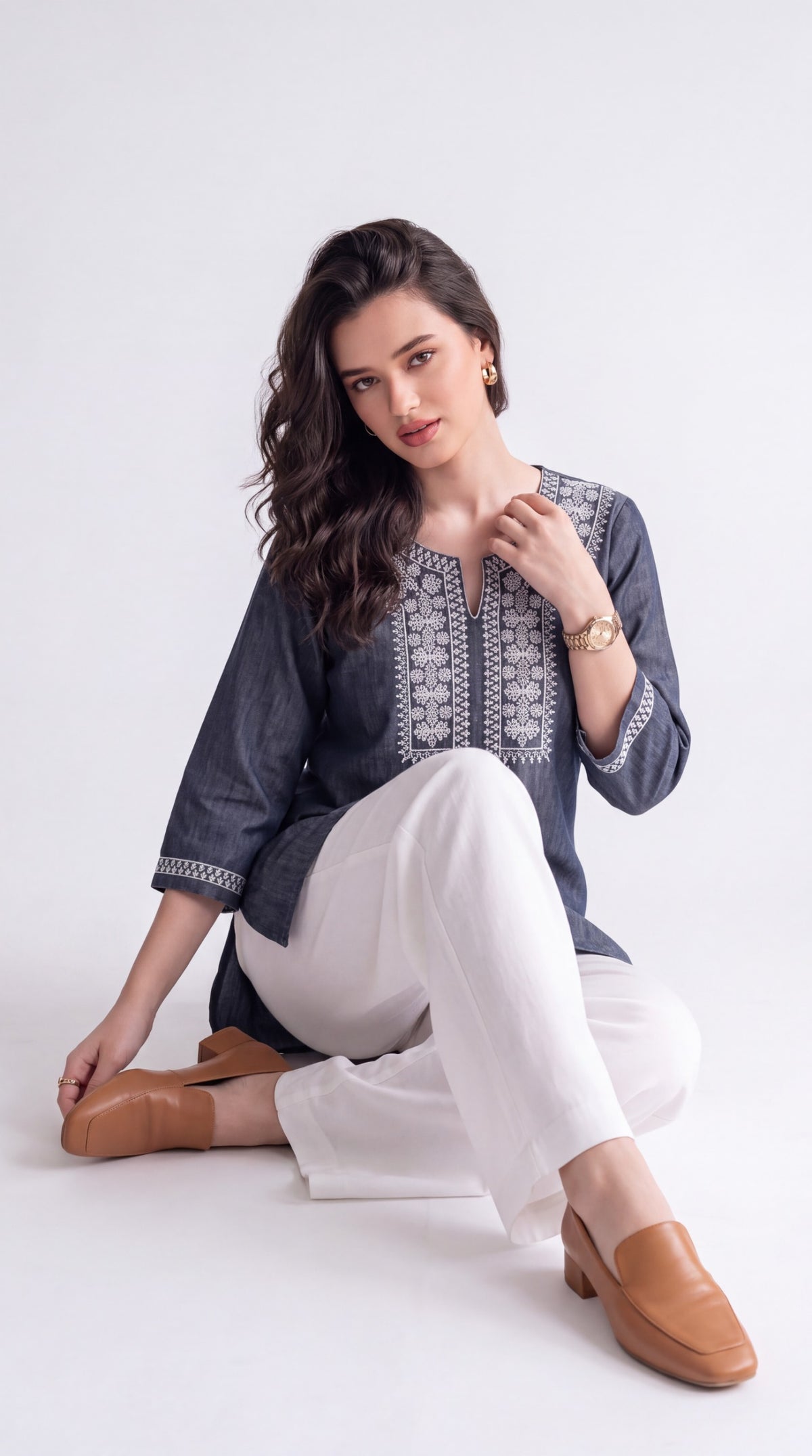 Dori Crafted Denim Top