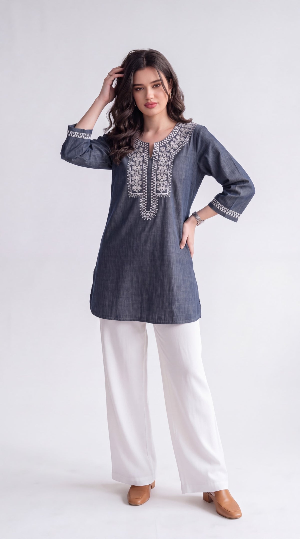 Dori Crafted Denim Top