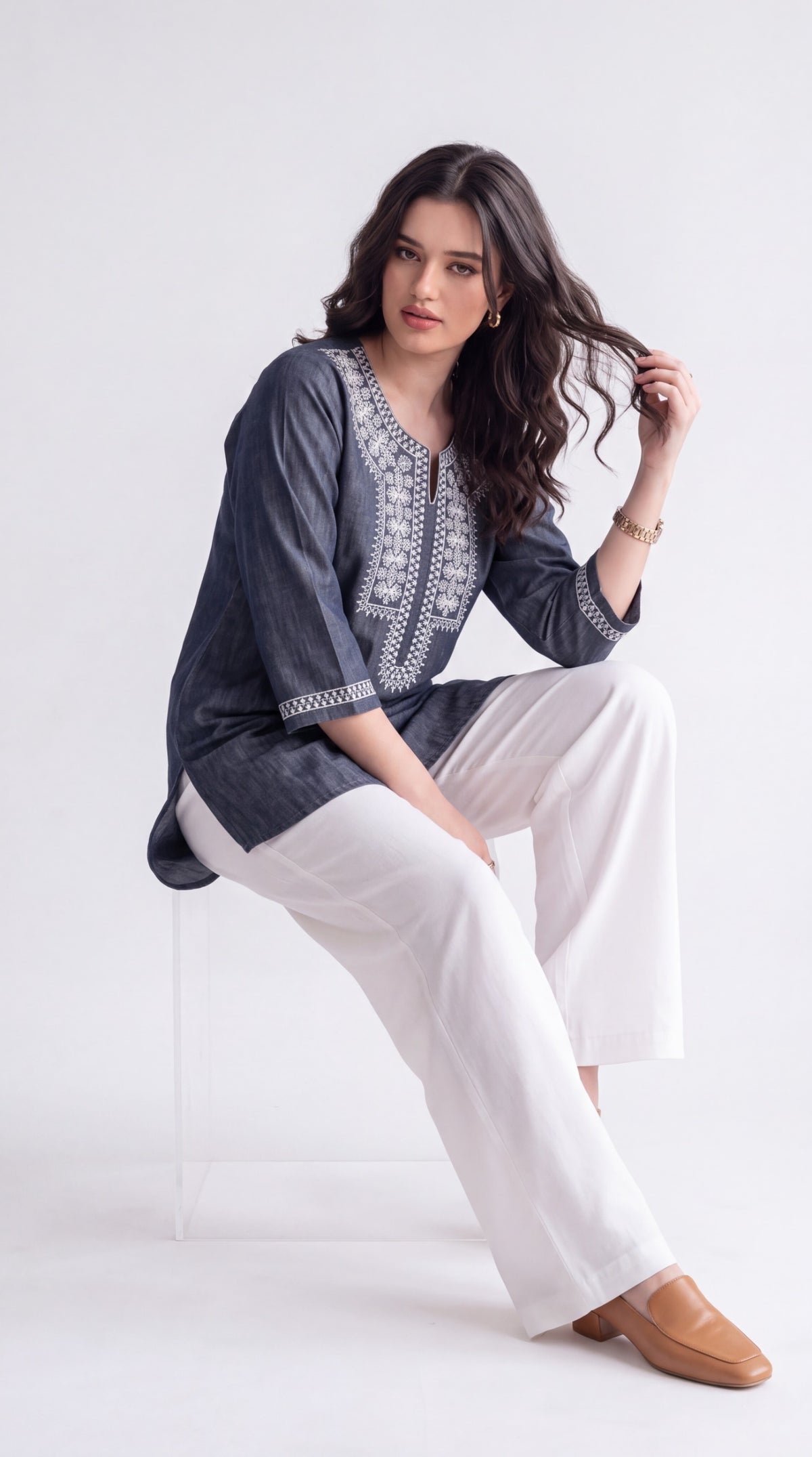 Dori Crafted Denim Top
