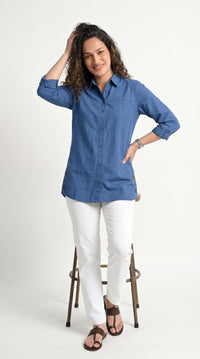 Buttoned Longline Shirt - Etiquette Apparel