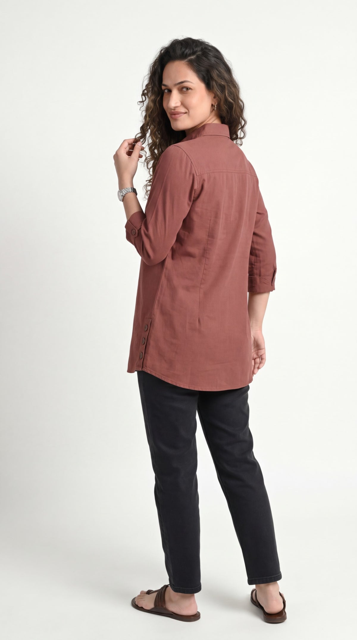 Buttoned Longline Shirt - Etiquette Apparel