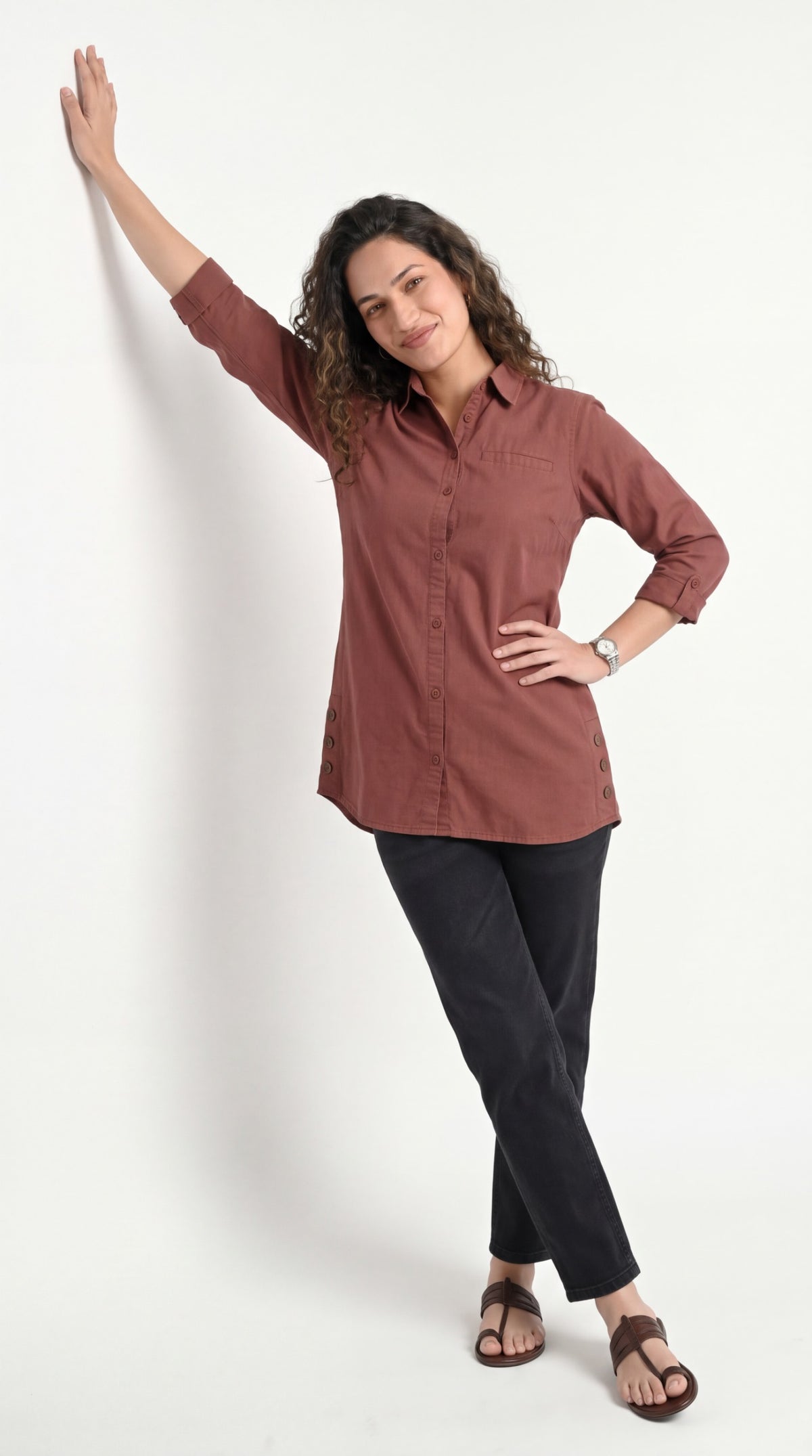 Buttoned Longline Shirt - Etiquette Apparel