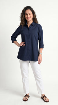 Buttoned Longline Shirt - Etiquette Apparel