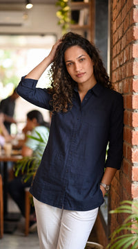 Buttoned Longline Shirt - Etiquette Apparel