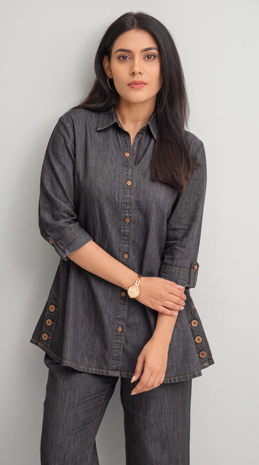 Stylish Denim Co Ord Set for Women - Etiquette Apparel