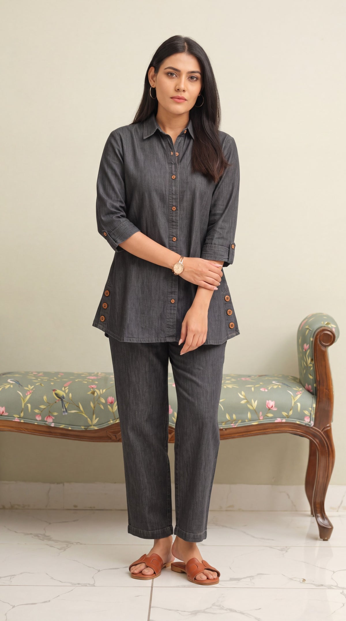 Stylish Denim Co Ord Set for Women - Etiquette Apparel