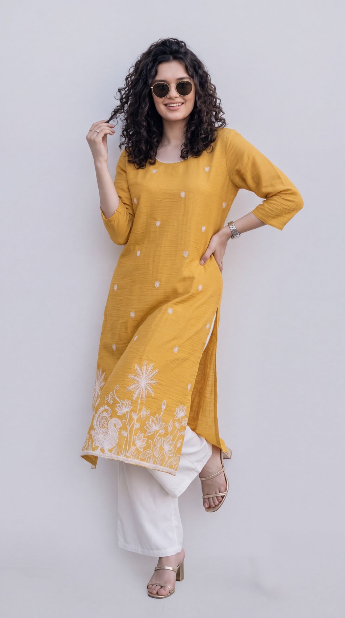 Chanderi Classic Straight Kurta