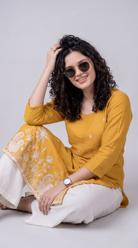 Chanderi Classic Straight Kurta